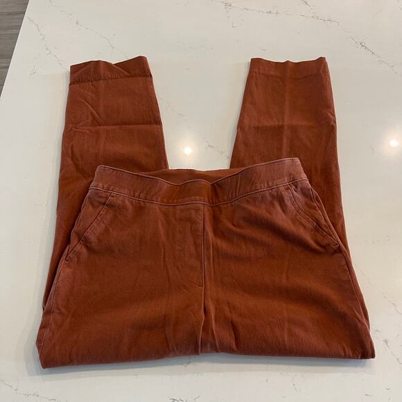 SPANX On-The-Go Ankle Slim Straight Pants in Bronze Glow Size M - Picture 5 of 12